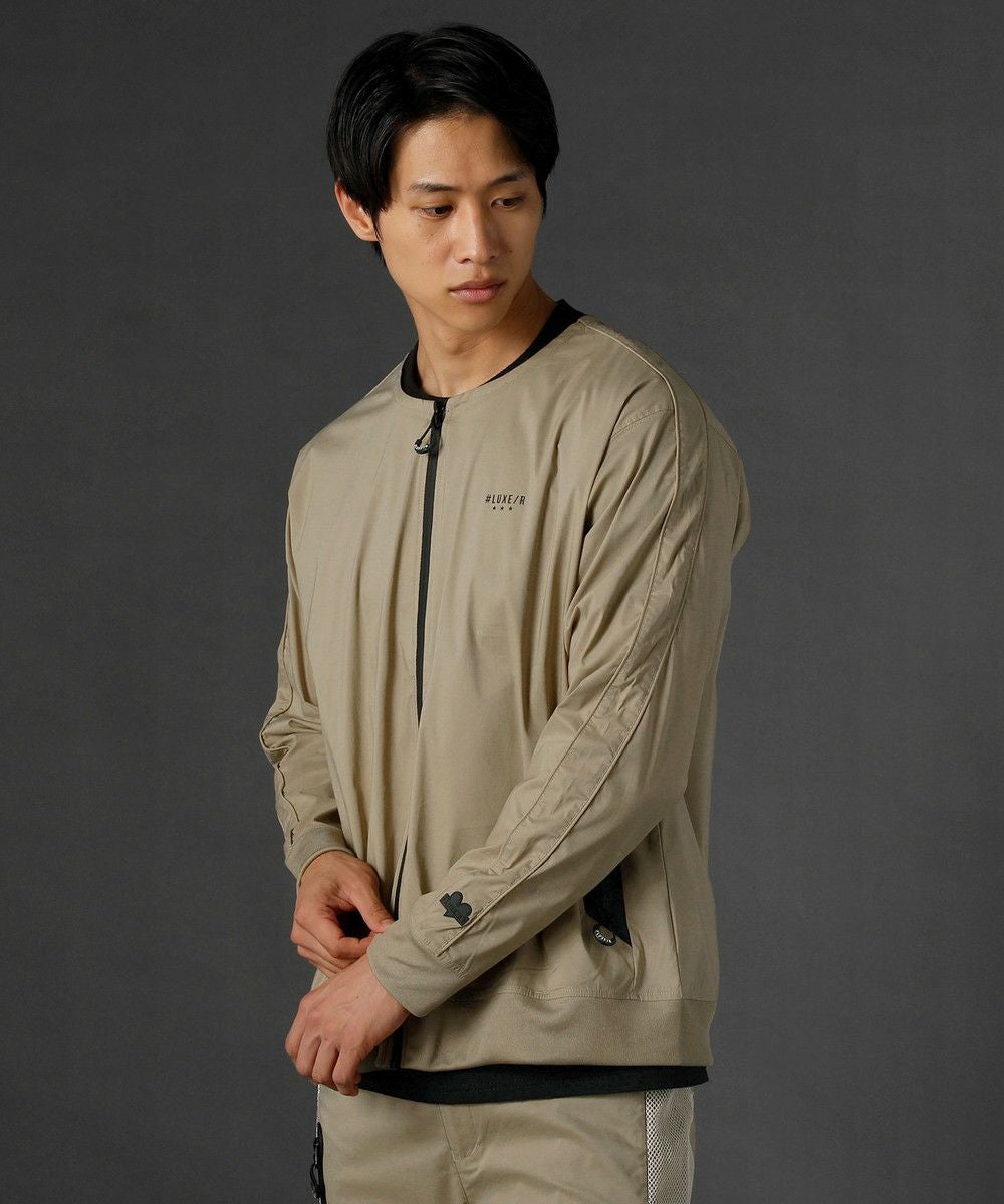 ストレッチ布帛ノーカラージップジャケット | REZES OFFICIAL ONLINE STORE