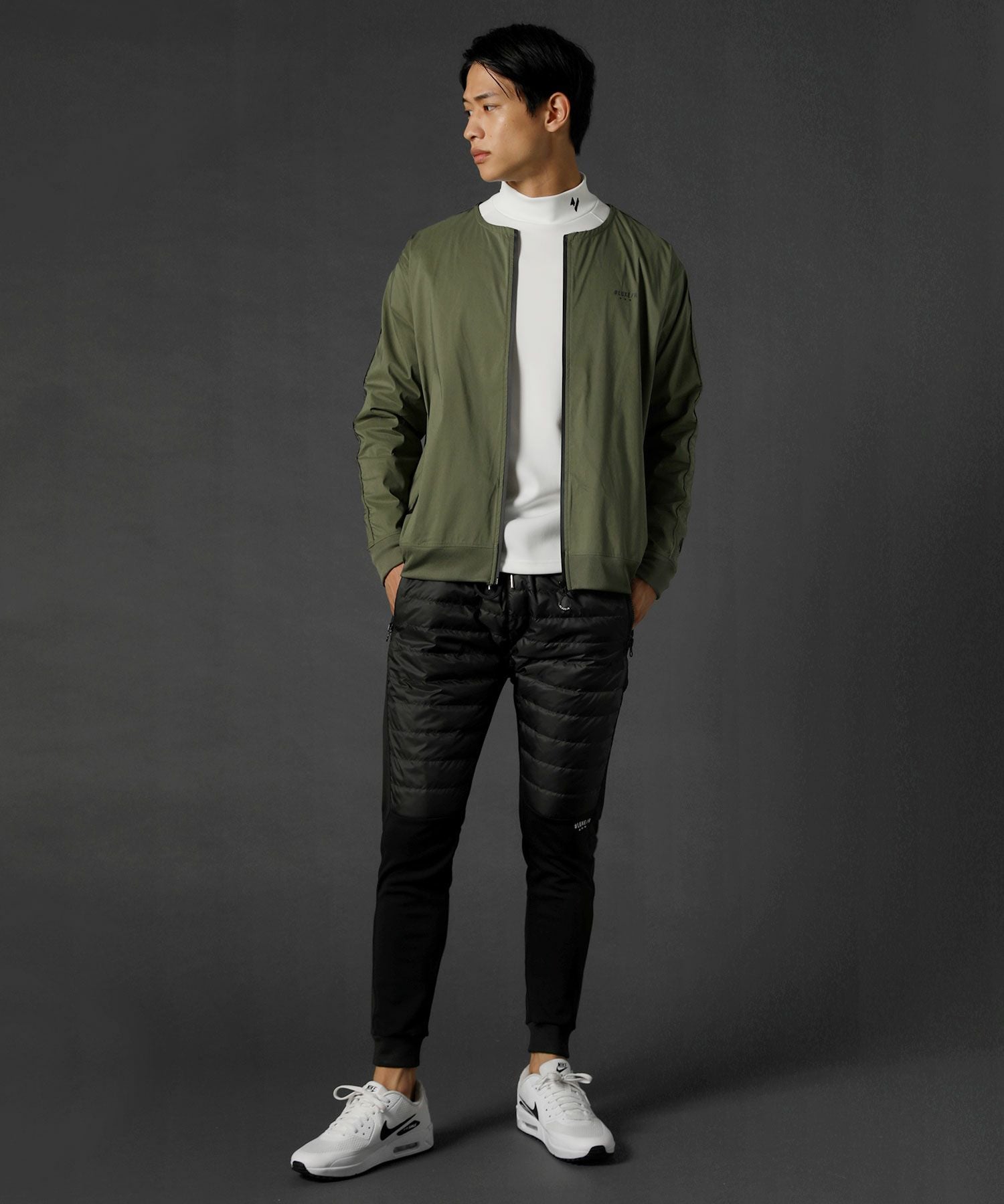 ストレッチ布帛ノーカラージップジャケット | REZES OFFICIAL ONLINE STORE