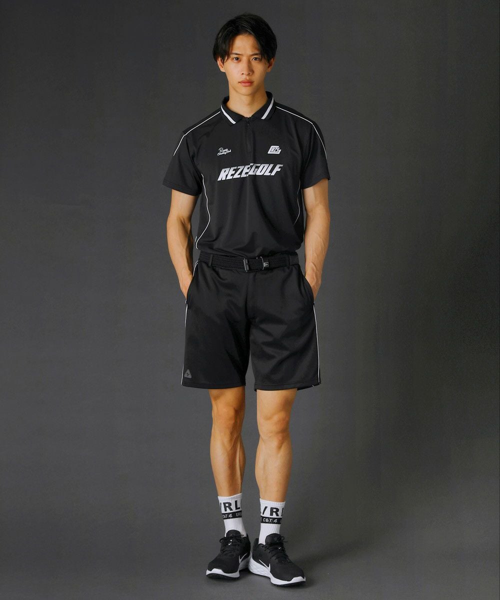 パイピングハーフジップ半袖ポロシャツ | REZES OFFICIAL ONLINE STORE