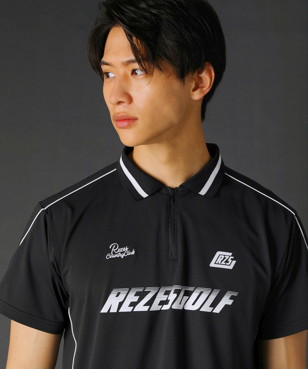 パイピングハーフジップ半袖ポロシャツ | REZES OFFICIAL ONLINE STORE
